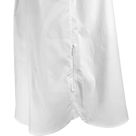 Athleta Shirt Womens S White Relaxed Long Sleeve Button Up Oversized Poplin Top - Picture 4 of 9